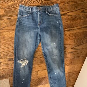 J Brand Distressed Skinny Jeans in Blue